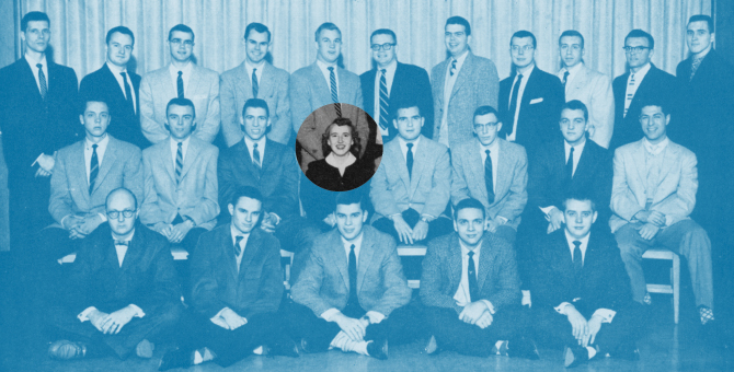 Ruth Carr (highlighted) as a member of the Engineering Council in 1957