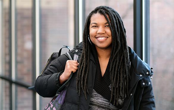 As she approaches a spring graduation, Amber Ingram is contemplating medical school versus working as an engineer. (Photo by August Jennewein)