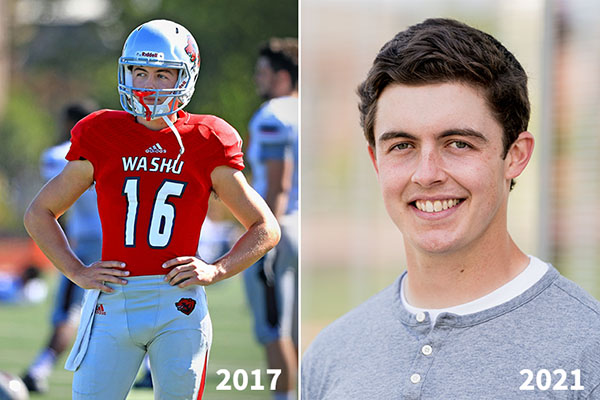 Tague chose WashU for the opportunity to play D3 baseball and football.