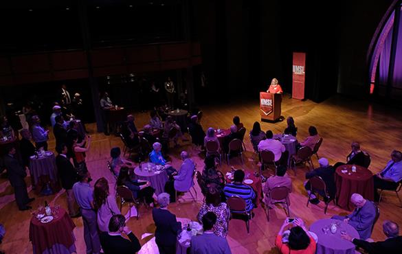 Alumni, students and staff gathered in the Lee Theater at the Blanche M. Touhill Performing Arts Center to celebrate 25 years of excellent engineering education last Thursday. (Photos by August Jennewein)