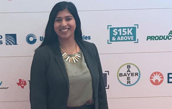 Anurima Sharma, VP External for the WashU chapter of SWE, at the organization's annual conference in Minneapolis. Photo courtesy WashU SWE