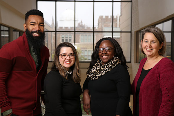 Members of the new student support team are developing initiatives that will support first-generation students and students from underrepresented backgrounds.